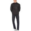 Men Black Sleeveless Collegiate Quilted Bomber Jacket - Image 3