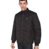 Men Black Sleeveless Collegiate Quilted Bomber Jacket - Image 4