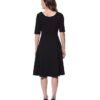 AARA Women's Polyester V-Neck Skater Knee Length Casual Dress - Image 3