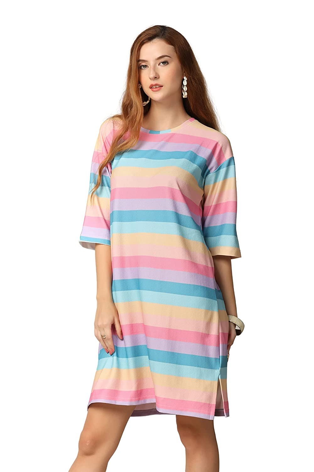 OM SAI LATEST CREATION Slub Rayon Western Dresses for Women | Short A-Line Dress for Girls | Midi Dress for Women Dress for Women