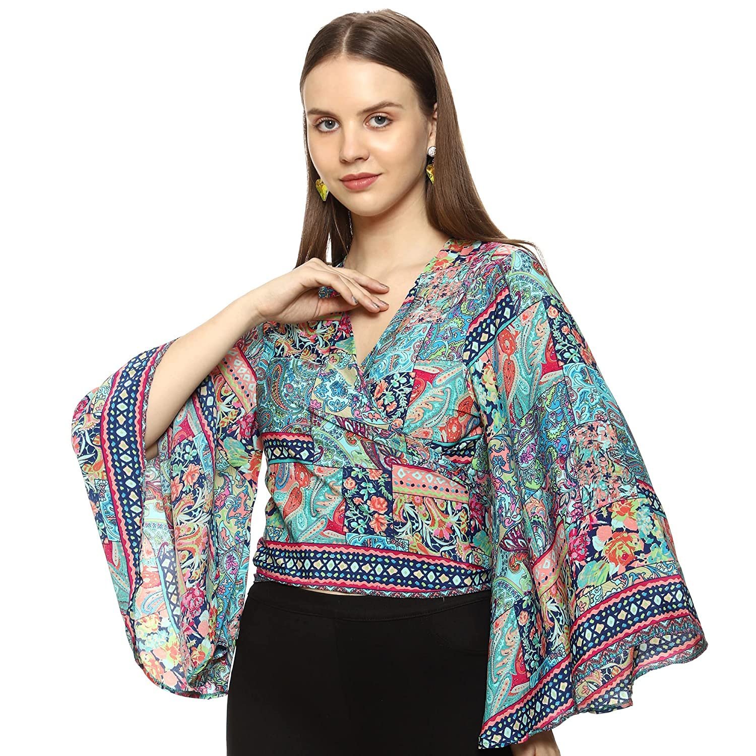 Kanha exports Crop top/wrap Belted top/Beach wear, Goa Tunic for Women pushkar,exports Quality, Manufacture at pushkar,Good Price, top - Image 3